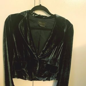 BCBG MaxAzria Blue Velvet Jacket Blazer